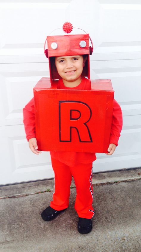 Letterland Red robot costume! Red Robot Letterland Costume, Letterland Characters Costumes, Letterland Costumes Ideas, Letterland Characters, Letter Land, Robot Costume, Character Dress Up, School Age Activities, Robot Costumes