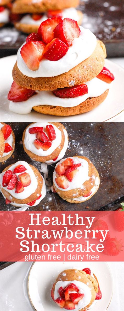 Primal Desserts, Gluten Free Pound Cake, Healthy Strawberry Shortcake, Gluten Free Strawberry Shortcake, Erin Lives Whole, Almond Flour Biscuits, Flour Biscuits, Baked Sweets, Strawberry Shortcake Recipes