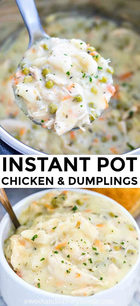 Instant Pot Chicken And Dumplings, Instant Pot Soup, Perfect Dinner, Comfort Dishes, Dumpling Recipe, Instant Pot Dinner Recipes, Southern Comfort, Instapot Recipes, Instant Pot Pressure Cooker