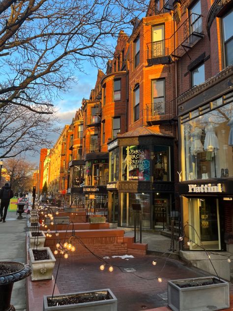 boston city newbury street Fall Aesthetic Boston, Newbury Street Boston Aesthetic, Boylston Street Boston, Boston Little Italy, Boston Mood Board, College In Boston Aesthetic, Acorn Street Boston Photoshoot, Newberry Street Boston, Boston Newbury Street