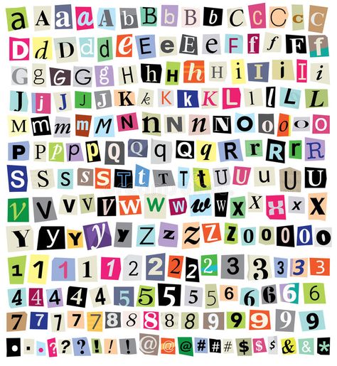 Aesthetic Alphabet, Ide Scrapbook, Letters Aesthetic, Alfabet Font, Paper Letters, Scrapbook Letters, Cut Out Letters, Numbers Symbols, Scrapbook Printing