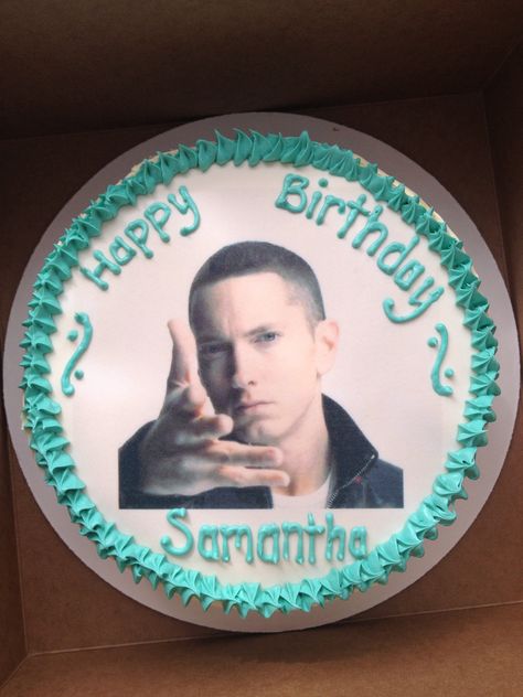 Eminem fan cake Eminem Birthday Cake, Eminem Cake, Fandom Cakes, Eminem Birthday, Eminem Albums, Karaoke Party, Birthday Cakes For Women, November Birthday, Cakes For Women