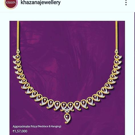 Diamond jewellery from Khazana Khazana Jewellery Necklaces, Khazana Jewellery, Indian Gold Jewellery, Bridal Jewellery Design, Jewellery Bridal, Wedding Gold, Gold Wedding Jewelry, Gold Jewelry Indian, Bridal Jewellery