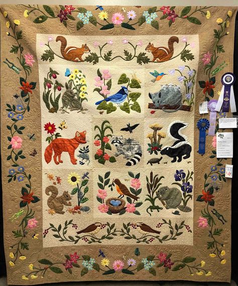 Fox Quilt Pattern Applique, Farm Animal Quilt Blocks Applique Patterns, Patchwork Forest Quilt, Woodland Animal Quilts Forest Friends, Applique Sampler Quilts, Personalized Quilt, Applique Quilt Patterns, Applique Quilting, Animal Quilts