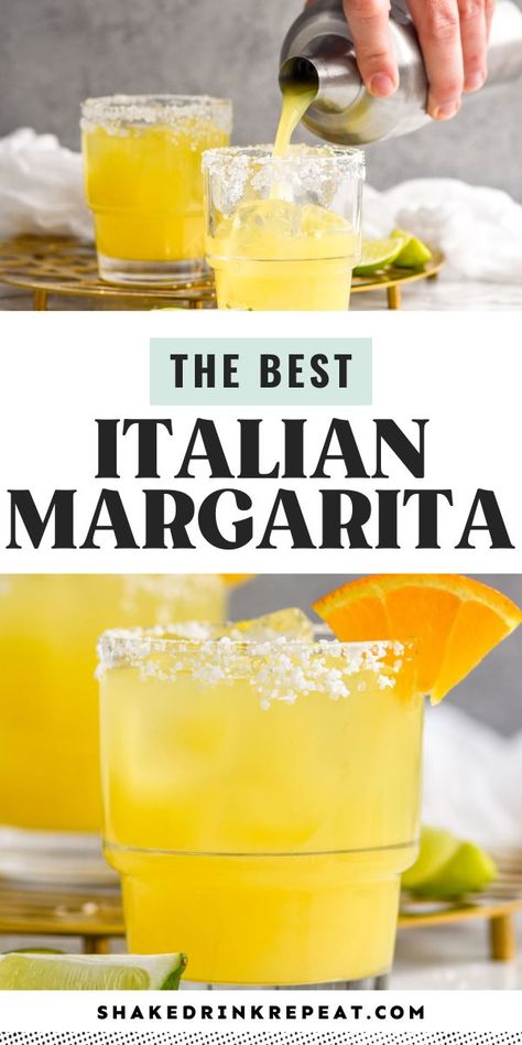 Signature Margarita Drinks, Italian Margarita Recipe, Amaretto Sour Recipe, Amaretto Recipe, Breakfast Feast, Italian Margarita, Classic Margarita Recipe, Yummy Cocktails, Flavored Margaritas