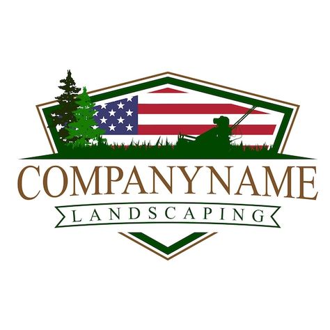 Lawn care and landscaping logo | Premium Vector #Freepik #vector #grass-logo #gardening-logo #leaf-logo #organic-logo Landscape Logo Design, Vector Grass, Mowing Business, Gardening Logo, Logo Plant, Lawn Care Logo, Landscaping Logo, Landscape Logo, Management Logo