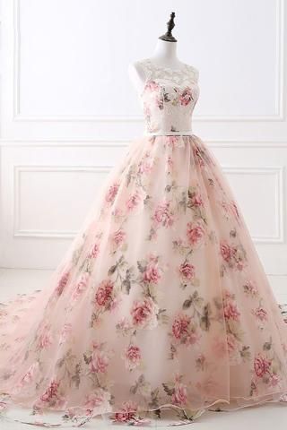 डिजाइनर कपड़े, Printed Prom Dresses, Floral Prom Dresses, Valentines Day Dresses, Long Prom Gowns, Illusion Dress, A Line Prom Dresses, Beauty Dress, Ball Gowns Prom