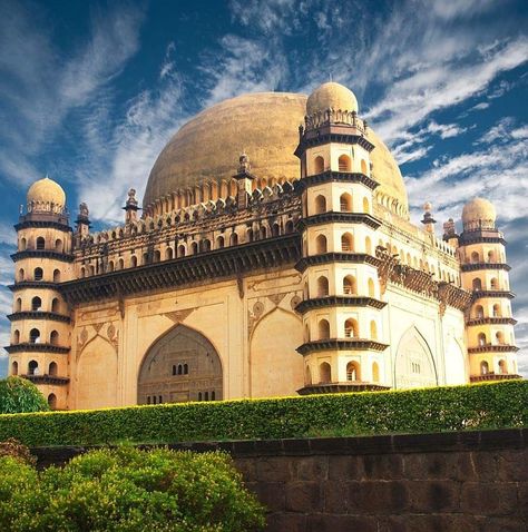 Did you know the circular dome of Gol Gumbaz, a tomb in Bijapur, Karnataka is said to be the second largest in the world after St.Peter's Basilica in Rome.  #India #IncredibleIndia #GolGumbaz #Rome #StPetersBasilica #dome #monumentsofindia #Bijapur #Karnataka #SouthIndia #usa #traveler Gol Gumbaz, St. Peter’s Basilica, India Architecture, Famous Monuments, India Culture, Visit India, Landscape Art Painting, Beautiful Nature Wallpaper, South India