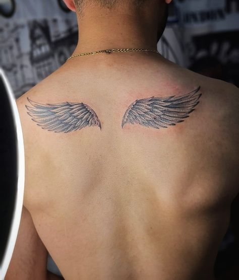 Wings Tattoo Back Men, Wing Tattoo Men Back, Back Tattoos For Guys Upper, Wing Tattoos On Back, Wing Tattoo Men, Back Tats, Upper Back Tattoos, Tattoo Inspiration Men, Wing Tattoo