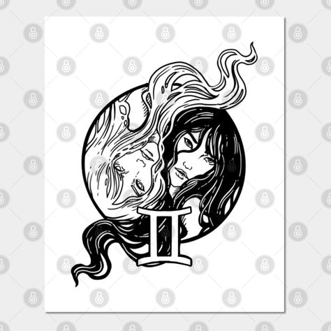 Gemini Design Art, Gemini Art Goddesses, Gemini Astrology Art, Zodiac Gemini Art, Gemini Design, Tarot Ideas, Gemini Astrology, Gemini Art, Astrology Gemini