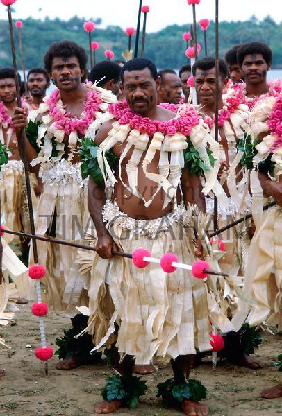 Fijian warriors with spears attending a tribal gathering in Fiji, South Pacific - Photo by Tim Graham Fiji Wallpaper, Fijian Culture, Fiji People, Polynesian Warrior, Fiji Culture, Polynesian Art, Fiji Islands, Pacific Islands, African People