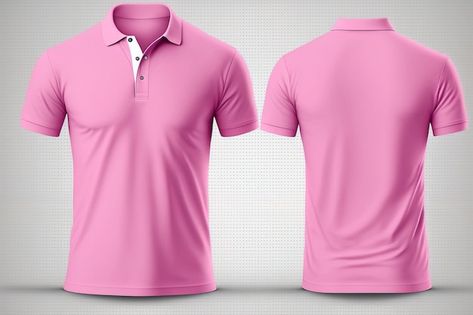 Polo T Shirts For Men, Tshirt Polo, Polo Tee Shirts, T Shirt Design Template, Polo Design, Pink Polo, Basketball Design, Wall Paint Designs, Shirt Template