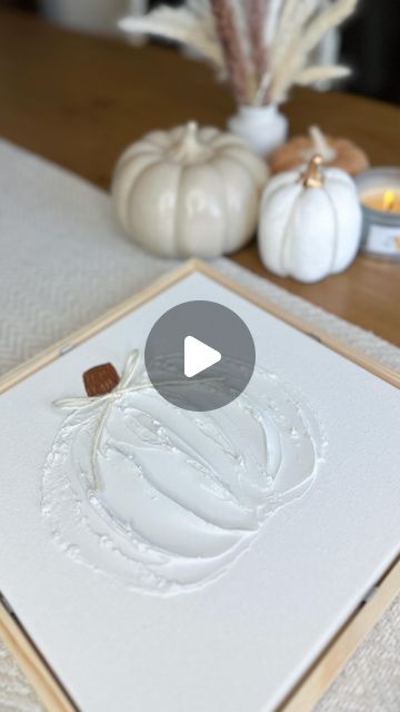 Sarah Pope on Instagram: "~DIY spackle pumpkin~ Back at it with another spackle project. This is perfect fall decor! And a craft friend’s craft night project, it’s so easy to do! I’ll have everything linked in my LTK if you want to use the supplies I used. Let me know if you do this! 🍁🍂🍁🍂 #fall #falldecor #falldesign #falldiy #fallcraft #fallcraft2023 #craft #crafty #craft2023 #cozy #cozyseason #fallweather #fallhome #homedecor #affordable #affordablediy #affordablecraft #cheap #cheapcraft #budget #budgetfriendly #fy #foryou" Spackle Pumpkin Canvas, Using Spackle For Crafts, Farmhouse Fall Crafts Diy, Adult Fall Crafts Diy, Spackle Pumpkin, Diy Fall Art, Fall Wall Art Diy, Fall Craft Adult, Fall Girls Night Crafts