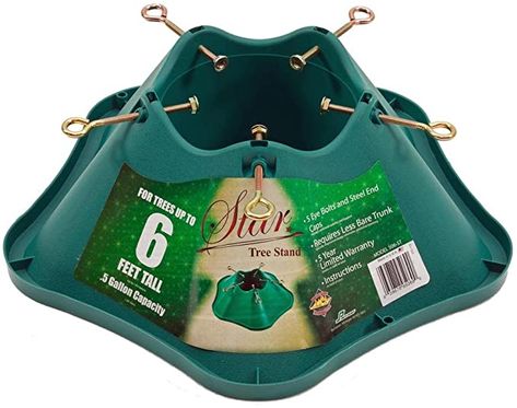 Amazon.com: Star Live Christmas Tree Stand Made in USA, For Trees Up to 6 Feet (0.5 Gallon Water Capacity) : Home & Kitchen Live Christmas Tree Stand, Christmas Tree Holder, Live Christmas Trees, Plastic Christmas Tree, Tree Stands, Live Tree, Christmas Tree Stand, Festival Celebration, Christmas Tree Farm