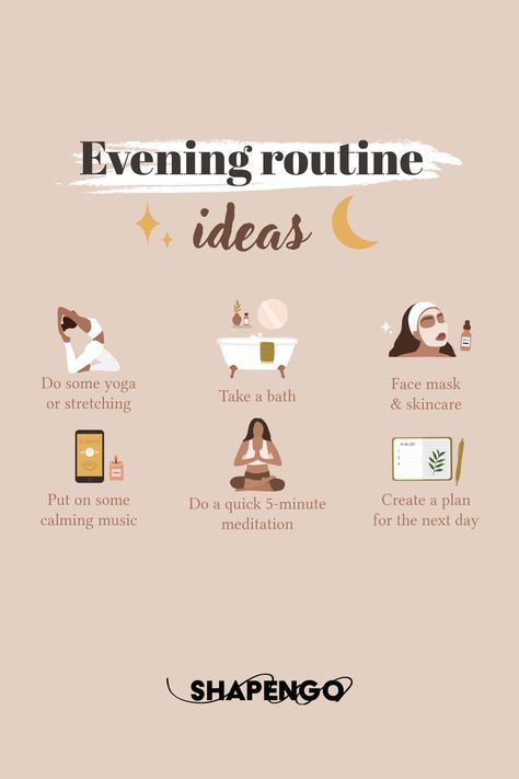 Productive Evening Routine, Evening Self Care, Skincare Routine Aesthetic, Evening Routine Ideas, Routine Aesthetic, Relaxation Exercises, Routine Ideas, Self Care Bullet Journal, Calming Music