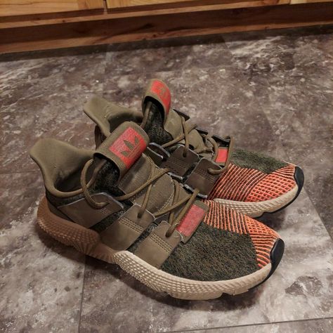 Adidas Prophere CQ2127 Olive Mesh Lace Up Mens Work Running Sneakers Sz 9.5 Get a price at https://copapair.com/adidas-prophere-cq2127-olive-mesh-lace-up-mens-work-running-sneakers-sz-9-5/ Adidas Prophere, New Sneakers, Running Sneakers, Sandal Espadrille, Espadrilles, Lace Up, Mesh, Adidas, Running