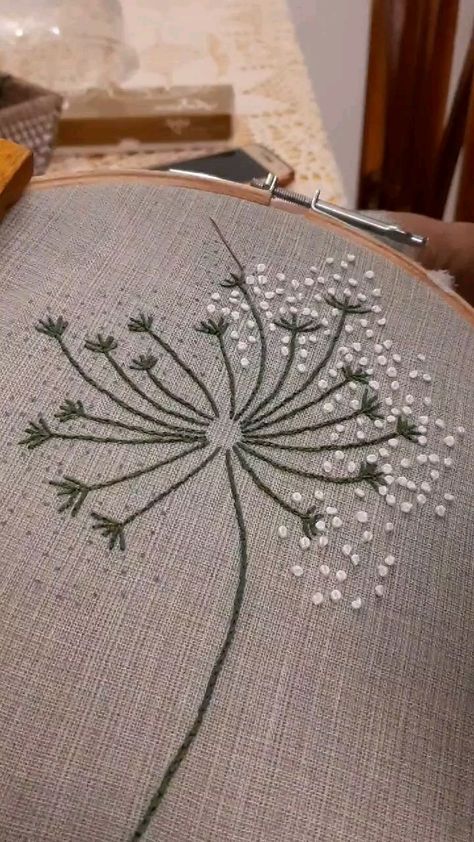 Harry Belafonte • Bananaboat Song Dandelion Embroidery, Dandelion Flowers, Harry Belafonte, How To Stitch, Textile Art Embroidery, Handmade Embroidery Designs, Hand Embroidery Art, Sewing Lessons, Crafty Diy