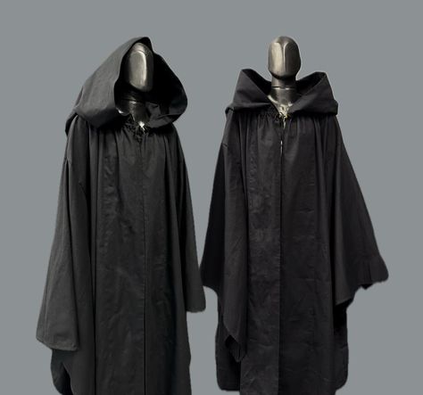 Transform into a mystical sorcerer with our Enchanted Wizard Cloak Set! This cosplay set is designed to give you an authentic wizardly appearance, perfect for any event where magic and mystery are key. Features: Adjustable Fit: The cloak is designed with drawstrings on the back, allowing you to customize the fit for maximum comfort. Versatile Colors: Choose from a variety of colors to match your wizardly persona. Complete Set: Includes a luxurious hooded cloak and a long tunic, providing a complete and cohesive outfit. Multiple Sizes: Available in various sizes to ensure every aspiring wizard finds the perfect fit. Length: 57.1 inches for height 63-65 inches. Length: 59.1 inches for height 65-66.9 inches. Length: 61.0 inches for height 66.9-68.9 inches. Length: 63.0 inches for height 68.9- Wizard Outfits Men, Grim Reaper Cloak, Reaper Cloak, Sorcerer Outfit, Sorcerer Cosplay, Wizard Cloak, Wizard Robe, Cloak Outfit, Wizard Robes