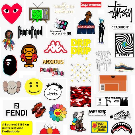 Hype Beast Stickers, Streetwear Stickers, Hype Beast Art, Hype Stickers, Street Wear Logo, Macbook Cover Stickers, Beast Logo, Hype Beast, Iphone Stickers