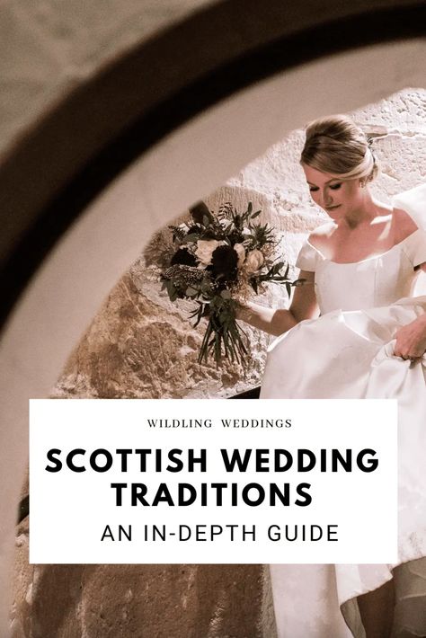 Many of the Scottish wedding traditions stem from Celtic or Gaelic acts of creating good luck and prosperity for the happy couple; and these are just some of our favourite ones. Celtic Themed Wedding, Scottish Wedding Vows, Scottish Themed Wedding, Pagan Wedding Traditions, Celtic Wedding Ideas, Scottish Gothic, Gaelic Wedding, Scottish Wedding Dress, Scottish Wedding Ideas