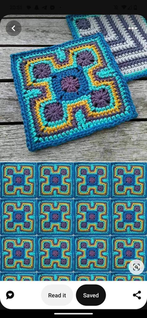 Modern Crochet Squares, Crochet Blocks Free Pattern Squares, Free Crochet Square, Crocheted Squares, Granny Square Crochet Patterns Free, Crochet Blanket Pattern Easy, Crochet Symbols, Crochet Bra, Confection Au Crochet