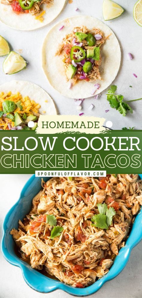 Slow Cooker Chicken Tacos Cinco De Mayo Party Food Crockpot, Cinco De Mayo Crockpot Recipes, Cinco De Mayo Chicken Recipes, Crockpot Shredded Chicken, Crockpot Chicken Tacos, Chicken Soft Tacos, Shredded Chicken Crockpot, Mayo Chicken, Tuesday Recipes