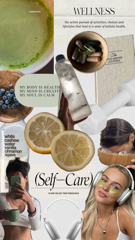 self care wellness aesthetic Organised Mum, Wellness Aesthetic, Aesthetic Shuffles, Dream Vision Board, College Experience, Classy Aesthetic, Holistic Wellness, Aesthetic Images, Self Improvement Tips