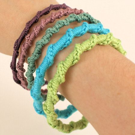 Crocheted Bracelets, Crochet Thread Size 10, Bracelet Crochet, Knit Jewelry, Twisted Chain, Quick Crochet Patterns, Easy Crochet Projects, Pulseras Diy, Crochet Simple