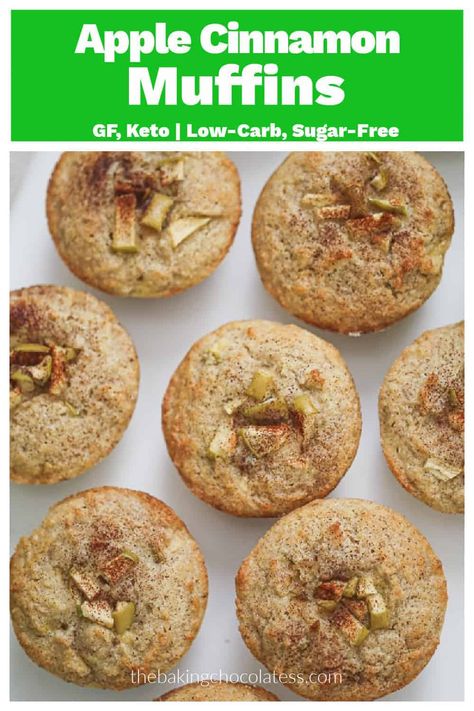 These yummy Cinnamon Apple Muffins are perfect for fall, but they are also delicious any time of the year, especially if you are a lover of apple and cinnamon together. Gluten-free, sugar-free and low carb for lifestyle-friendly muffins! Apple Cinnamon Breakfast, Cinnamon Breakfast, Apple And Cinnamon, Low Carb Low Fat Recipes, Apple Cinnamon Muffins, Apple Muffins, No Carb Recipes, Low Carb Low Sugar, Best Low Carb Recipes