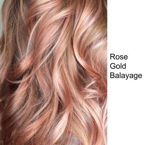 Rose Gold Glaze Hair, Rose Gold Balayage Blonde, Rose Gold Highlights Blonde, Haircolour Ideas, Rose Gold Hair Blonde, Hair Color At Home, Rose Hair Color, Rose Gold Hair Color, Blond Rose