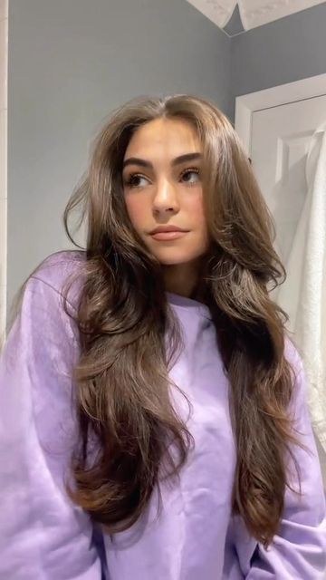 Ashley LaMarca on Instagram: "from curly to styled 💜 all linked inside “HAIR CARE” 🫧 • • #hair #hairstyles #hairtutorial #hairgoals #longhair #longhairstyles #curlyhair #curlyhairstyles" Ashley Curly Hair, Lose Curly Hairstyles, The Ashley Haircut, Ashley Lamarca Haircut, Ashley Lamarca Hair, Ashley Lamarca Curly Hair, Revlon Blowout Brush, Curly Hairstyles Winter, Revlon Hair Dryer Brush Tutorial