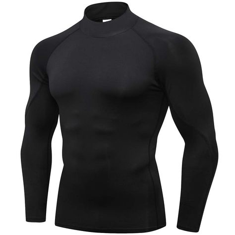 PRICES MAY VARY. 85% Polyester, 15% Spandex Pull On closure USUAL SIZE FOR COMPRESSION FIT. Friends who are quite stout or like loose fit choose a LARGER size than your regular one. ☛【ULTRA SOFT COMPRESSION TOPS】GYM SHIRTS designed for men. Adopts stretchy fabric and comfy with very little weight. Tight Fitting, like a second skin. ☛【HIGH PERFORMANCE WORKOUT SHIRT】Men base layer MOISTURE WICKING performance allows the shirt to dry quickly. Comfortable to be worn all day. ☛【CLASSIC& STYLISH DESIG Compression Shirt Men, Bodybuilding Clothing, Bodybuilding T Shirts, Mens Compression, Classy Men, Turtleneck Shirt, Sports Sweatshirts, Compression Shirt, Sport T-shirts