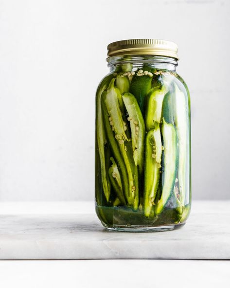 How to Make Fermented Jalapeños - Nourished Kitchen Fermented Jalapeños, Fermented Jalapenos, Fermented Hot Sauce Recipe, Preserve Fruit, Strawberry Tarts Recipe, Fermented Vegetables Recipes, Beetroot Relish, Canned Jalapenos, Jalapeno Recipes