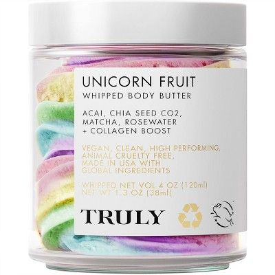 Truly Beauty Unicorn Fruit, Truly Whipped Body Butter, Unicorn Fruit Body Butter, Unicorn Whipped Body Butter, Truly Beauty Body Butter, Truly Body Care, Truly Body Butter, Truly Unicorn Fruit, Truly Products