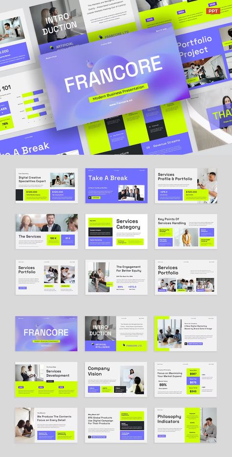 This presentation template can be used for various purposes, such as corporate presentations, personal purpose, pitch deck, project, agency, studio, business, startups, institutions, organizations, and many more.

This presentation template has a Minimalist, clean, structured, modern, elegant, creative, professional, and unique layout

*Please see Documentation folder to get the manual guide! Company Presentation Template, Corporate Powerpoint Template, Digital Presentation Design, Marketing Presentation Template, Presentation Design Layout Creative, Corporate Powerpoint Design, Power Point Design Ideas, Presentation Layout Powerpoint, Marketing Presentation Design