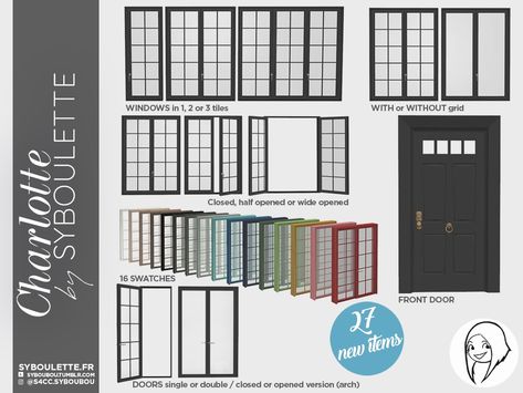 [DOWNLOAD] Charlotte set | Syboulette on Patreon San Myshuno, Sims 4 Kitchen, Classic Window, Muebles Sims 4 Cc, Sims 4 House Plans, Sims 4 House Design, Casas The Sims 4, Sims Building, French Windows