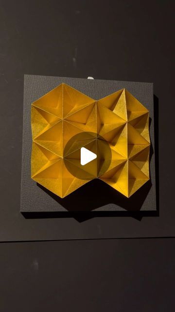 D.Hinklay on Instagram: "Origami; Triangles-mini(Gold)
I made it from a piece of paper and didn’t cut any part of paper to create it.
I designed it by myself.
#origami #geometric #asmr #折り紙 #gold" Origami Geometric Shapes, Origami Triangle, Origami Sculpture, Geometric Origami, Paper Origami, Mini Gold, Piece Of Paper, Diy Origami, Paper Crafts Diy Tutorials