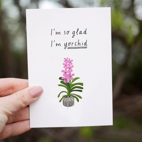 "This orchid pun card will be a perfect birthday or Mother's Day card for your mom. Grab one then send it to make her smile happily! .: White sealable envelope included for each card .: Two size options available: 3.5\"x5\" and 5\"x7\" .: 111# Matte Cover - Triple coated to boost to the contrast of your photos and allows for flawless ink transfer and adhesion resulting in exceptional image quality with very little glare .: High quality printing technique which makes the design last for years & years! You can find many other beautiful cards here: https://www.etsy.com/shop/MindBlowingStudio?section_id=33394445 We need about 2-3 days to finish the product & 3-7 days to ship it to you. Please message me first if you have any problem with the items. I promise to try my best to fix all of them : Cute Card For Mom Birthday, Homemade Cards For Moms Birthday, Mother’s Birthday Cards, Birthday Card For Mom Ideas, Mom Birthday Card Diy, Birthday Cards For Your Mom, Mom’s Birthday, Cute Birthday Card Ideas For Mom, Handmade Birthday Cards For Mom