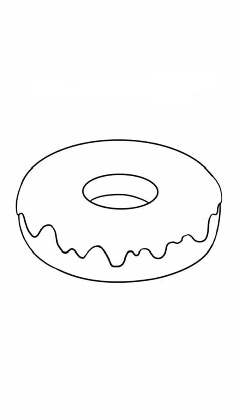 How To Draw Donut, Donuts Drawing, Food Drawing Easy, Donut Drawing, Art Books For Kids, Diy Cake Topper Birthday, Cartoon Paper, Pantone Colour Palettes, Art Sketches Doodles