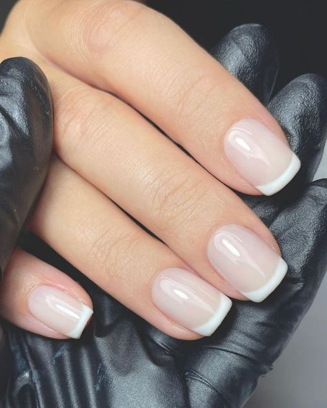 French Manicure Long Nails, French Manicure Gel Nails, French Manicure Ideas, White French Nails, Gel Nails French, Gel French Manicure, Manicure Nail Designs, French Manicure Nails, Manicure Gel