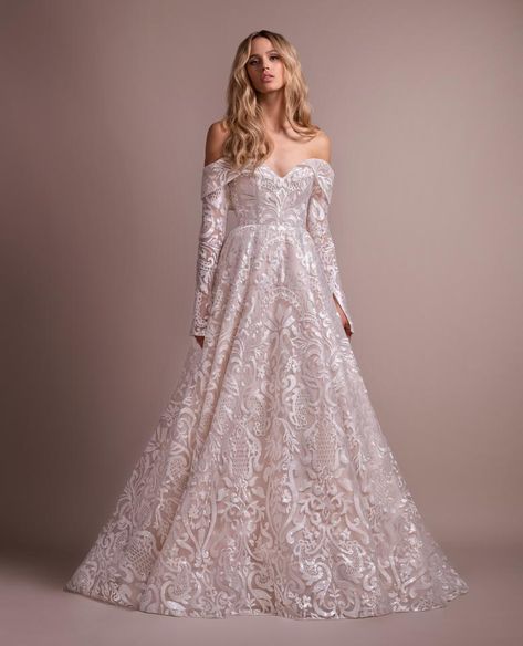 Paige Wedding Dress, Hayley Paige Dress, Hayley Paige Bridal, Hayley Paige Wedding, Hayley Paige Wedding Dress, How To Dress For A Wedding, Long Sleeve Ball Gowns, Kleinfeld Bridal, Hayley Paige