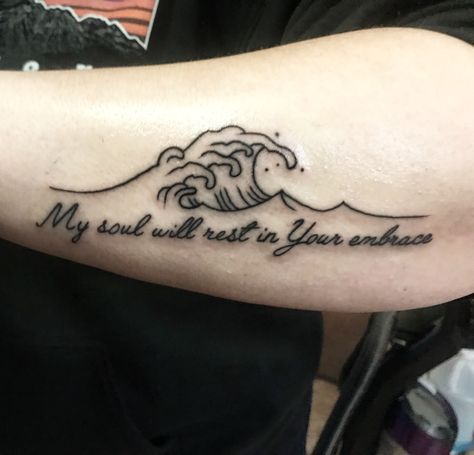 Oceans- Hillsong Tattoo! 😍 Oceans Where Feet May Fail Tattoo, Oceans Lyrics Tattoo, Where Feet May Fail Tattoo, Oceans Tattoo Hillsong, Oceans Hillsong Tattoo, Ocean Quotes Tattoo, Hillsong Tattoo, Hallelujah Tattoo, Oceans Lyrics