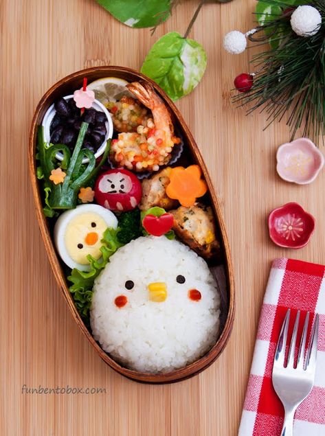 Year of the Rooster Bento Box Obentou Ideas, Bento Box Lunch For Adults, Kotak Bento, Bento Box Lunch For Kids, Bento Box Recipes, Bento Kids, Japanese Food Bento, Anime Bento, Cute Bento Boxes