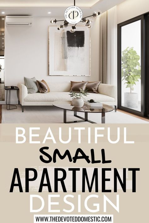 Want to get your dream small apartment design? Here are 16 BEAUTIFUL small apartment interiors that you can recreate for a perfectly practical, but still super cute design! Modern Small Apartment Design Ideas, Condo Living Room Ideas Small, Small Condo Interior Design, Elegant Studio Apartment, Small Apartment Design Ideas, Small Apartment Living Room Layout, Modern Small Apartment Design, Small Condo Living, Small Apartment Inspiration