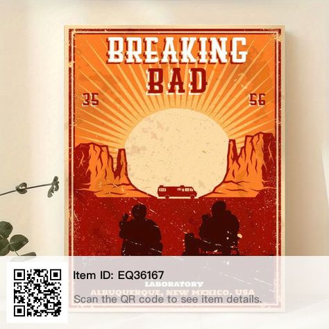 Breaking Bad Poster, Wedding Party Supplies, Breaking Bad, Retro Poster, Canvas Poster, Unique Print, Restaurant Bar, Metal Posters Design, Poster Wall