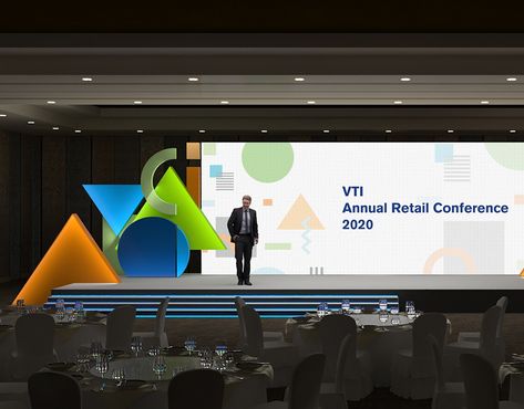 Volvo - VTI Annual Retail Conference 2020-21 Conference Logo, Event Stage, Stage Set, Event Inspiration, Environmental Graphics, Stage Design, Booth Design, 3d Modeling, Live Events