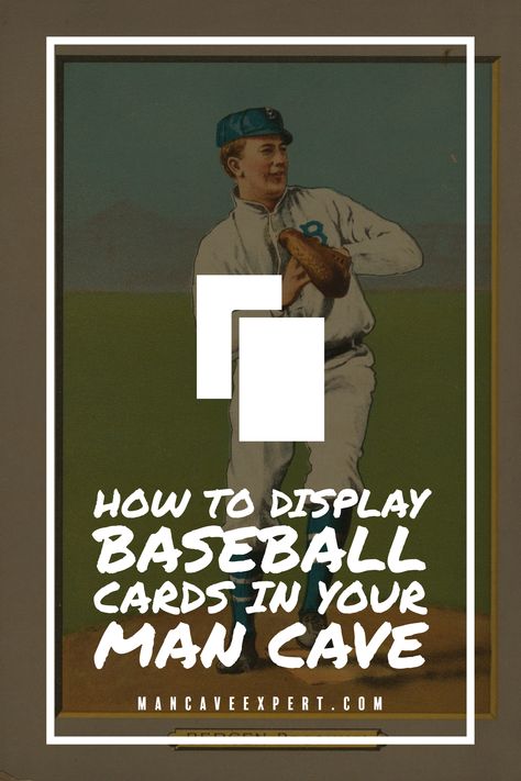 How to Display Baseball Cards in Your Man Cave Baseball Cards Ideas Projects, Sports Cards Display Ideas, Baseball Card Crafts, Baseball Man Cave Ideas, Baseball Card Storage Ideas, Baseball Display Ideas, Sports Memorabilia Display Wall, Baseball Card Display Ideas, Memorabilia Display Ideas