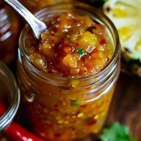 Sweet Chili Pineapple Sauce Homemade Sweet Chilli Sauce Recipe, Chili Pineapple Sauce, Sweet Chili Lime Sauce, Sweet Chili Pineapple Sauce Recipe, Pineapple Sauce Recipes, Sweet Chili Pineapple Sauce, Pineapple Sauce For Chicken, Pineapple Dipping Sauce, Gravy Sauce Recipe