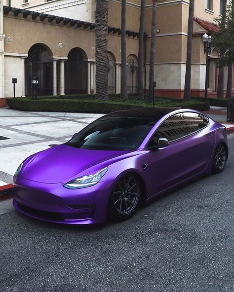 Tesla Tesla Colors, Custom Tesla, Tesla Wrap, New Tesla Roadster, Car Inside, Dream Whip, Rich Cars, Purple Car, Dream Vehicles