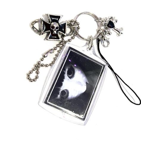 ☆ cr33py keychain ☆ double sided horror print ... - Depop Alt Keychain, Emo Keychains, Pretty Lockets, Horror Keychain, Goth Keychain, Horror Prints, Kawaii Goth, Silver Key, Jewelry Accessories Ideas